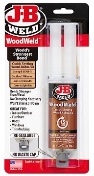 Picture of J B Weld 50151 J-B Weld 50151 WoodWeld Epoxy Syringe - Light Tan -.85 fl. oz. (EA)