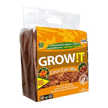 Picture of GROWIT JSCCM25 Hydrofarm Grow!T JSCCM25 Organic Coco Coir Planting Potting Mix Block Growing Medium for Hydroponics, Indoor, and Outdoor Plants (EA)