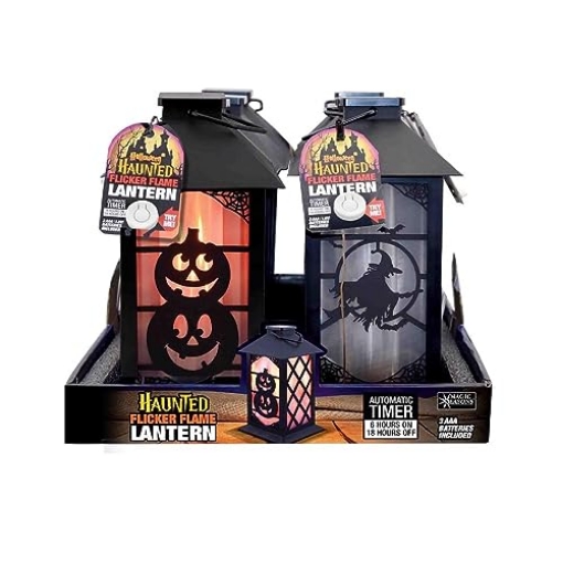 Picture of MAGIC CHEF 702058 Magic Seasons 702058 Haunted Flicker Flame Halloween Lantern, 8 Inch (Pack of 6) (PK-6-EA)