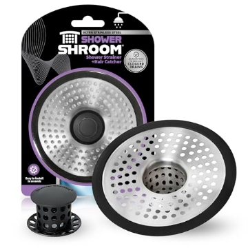 Picture of SHOWERSHROOM SHSULT755 ShowerShroom SHSULT755 Ultra Revolutionary Shower Hair Catcher Drain Protector, No Size, Stainless (EA)