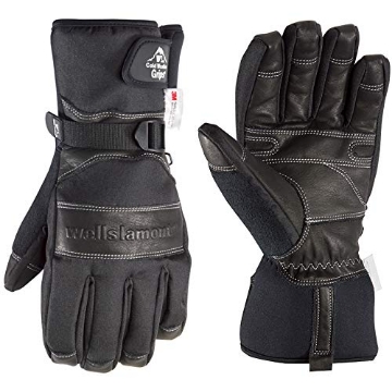 Picture of WELLS LAMONT 7660LBK Wells Lamont Men's Black Leather Palm Winter Gloves with Waterproof Insert, Large (7660LBK) (EA)