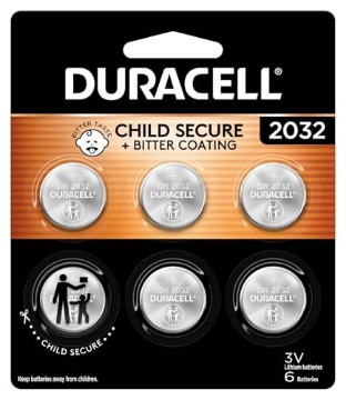 Picture of DURACELL(R) DL2032B6PK Duracell 2032 Lithium Battery, 6 Count (Pack of 1), Compatible with AirTag, Child Safety Features, Key Fob, CR2032 3V Cell (EA)