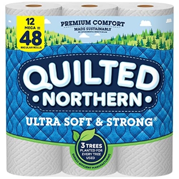 Picture of Quilted Northern 94568 Quilted Northern Ultra Soft & Strong Toilet Paper, 12 Mega Rolls = 48 Regular Rolls, 2-ply Toilet Paper (PK-4-EA)