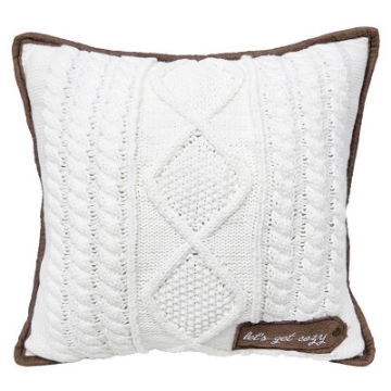 Picture of Celebrations 24F03577RS Celebrations Home Brown/White Cozy Knit Pillow 16 in. (PK-4-EA)