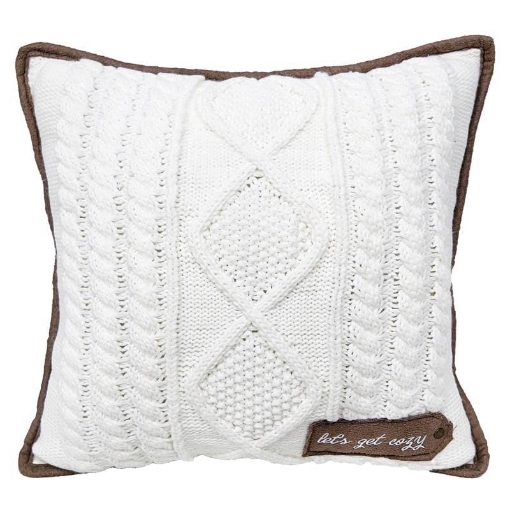 Picture of Celebrations 24F03577RS Celebrations Home Brown/White Cozy Knit Pillow 16 in. (PK-4-EA)