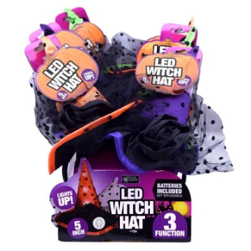 Picture of MAGIC CHEF 702907 Magic+Seasons+Prelit+Witch+Hat+Headbands+Halloween+Decor+-+Case+of%3a+6%3b66 (PK-6-EA)