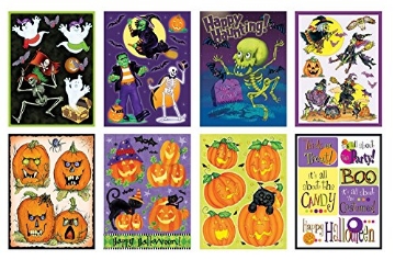 Picture of IG DESIGN GROUP AMERICAS INC IG128288 Impact Innovations Cling Assortment Halloween Decoration 17 in. H x 12 in. W 48 pc. (PK-48-EA)