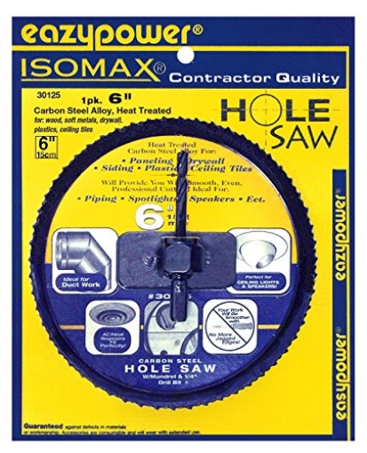 Picture of Eazy Power 30125 Eazypower 30125 6" Hole Saw for Cornhole Boards Including Corn Hole Board Plans, (1per Pack) (EA)
