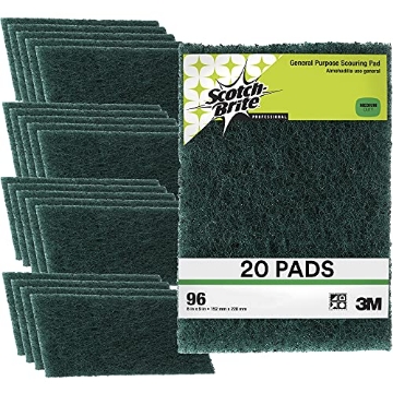 Picture of 3M 96 3M Scouring Pad 96-20, 20 Pads, 6” x 9”, General Purpose Cleaning, Food Safe, Non-Rusting (PK-20-EA)