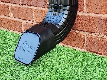 Picture of GUTTERGATE INC GG3X4A-BLACK GutterGate Type-A ("horizontal-shaped") Gutter Downspout Extension (3"x4", Black) (EA)