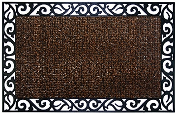 Picture of GRASS WORX 10376817 GrassWorx Clean Machine Wrought Iron Stems and Leaves Doormat, 24" x 36", Coffee Bean (10376396) (EA)
