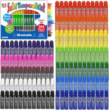 Picture of TPG TPG644 Kwik Stix Solid Tempera Paint Sticks, 144 Classic Colors, Washable Paint Sticks for Kids, Quick Drying, Non-Toxic, Allergen Free, Class Pack, Ideal for Kids and Toddlers (EA)