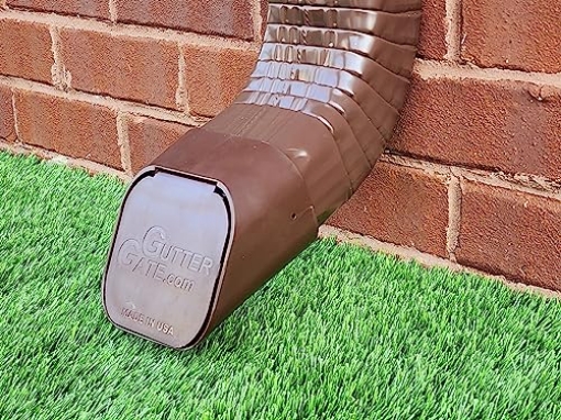 Picture of GUTTERGATE INC GG2X3A-BROWN GutterGate 2"x3" Type-A Brown Gutter Downspout Extension Accessory (EA)