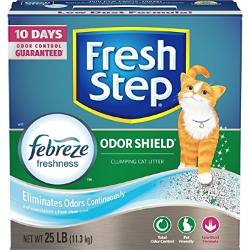 Picture of FRESH STEP 30466 Fresh Step Odor Shield Clumping Litter With Febreze Freshness, Continuous Cat Litter Odor Eliminator, 25 lb. Box (EA)