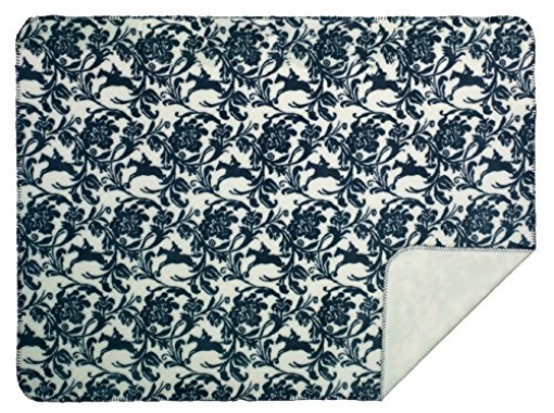 Picture of Unknown 16139550 FactoryDepot Denali Home Collection by Monterey Mills 50-Inch by 60-Inch Denali Blanket,Double-Sided, Reversible, MicroPlush Throw, Jumping Horses/Cream (EA)