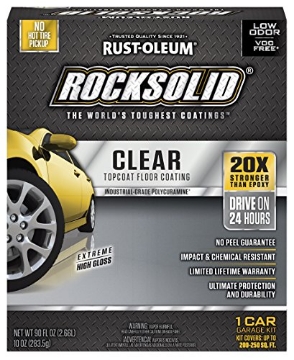Picture of Rustoleum 282829 ROCKSOLID FLOORS Rust-Oleum 282829 RockSolid Polycuramine 1 Car Garage Floor Top Coating Kit, High Gloss Clear (EA)