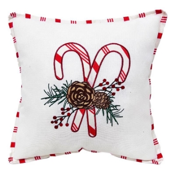Picture of Celebrations 24F03568RS Celebrations Home White Candy Cane Pillow 16 in. (PK-4-EA)