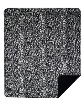 Picture of Denali  16182072 Sunbeam Denali Home Collection by Monterey Mills 60-Inch by 70-Inch Denali Double-Sided MicroPlush Throw, Zebra/Black (EA)