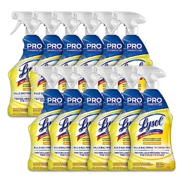 Picture of Lysol RAC00351 Lysol Pro All-Purpose Cleaner, Advanced Deep Cleaning Sanitizing and Disinfecting Spray, For Commercial Use, Use to Clean and Deodorize, Lemon Breeze Scent, 32oz (Pack of 12) (CT-12-EA)