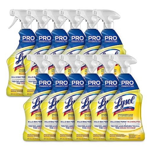 Picture of Lysol RAC00351 Lysol Pro All-Purpose Cleaner, Advanced Deep Cleaning Sanitizing and Disinfecting Spray, For Commercial Use, Use to Clean and Deodorize, Lemon Breeze Scent, 32oz (Pack of 12) (CT-12-EA)
