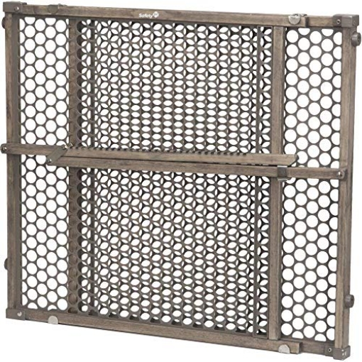 Picture of SAFETY 1ST GA112GRY4 Safety 1st Adjustable Baby Gate for Doorways, Pressure Mount Fastening Gates for Pets, Toddlers, Babies, Children, Vintage Wood, Grey (EA)