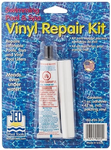 Picture of Jed Pool Tools 35-242 JED Pool Tools 35-242 Pool Liner Repair Kit, 1 Oz. Tube, 42 Sq. in. Patch (EA)