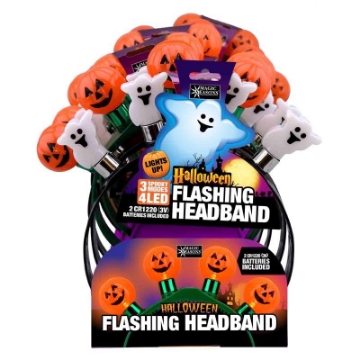 Picture of SHAWSHANK LEDZ 702777 Shawshank Ledz 9095884 Halloween Flashing Headband - Pack of 12 Multicoloured (PK-12-EA)