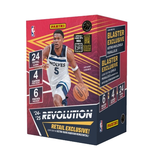 Picture of 2024-25 PANINI 2-17857-20 2024–25 Panini Revolution NBA Basketball Blaster Box – Official NBA Trading Cards – Includes Blaster-Exclusive Parallels, Inserts & Rookie Cards – Panini Retail Edition (EA)