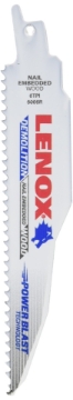 Picture of Lenox Tools 203706066R5 LENOX Tools Demolition Reciprocating Saw Blade with Power Blast Technology, Bi-Metal, 6-inch, 6 TPI, 5/PK (EA)