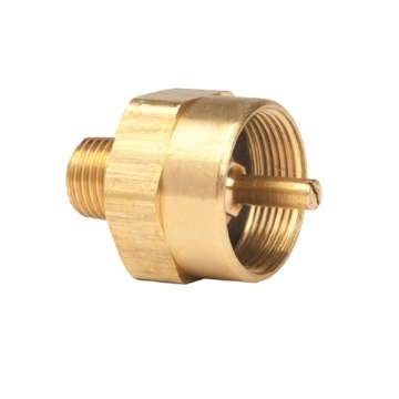 Picture of Mr. Heater, Inc. F273754 Mr. Heater F273754 1/4 Male Pipe Thread x 1"-20 Female Throwaway Cylinder Thread Fitting,Multicolored,Regular (EA)