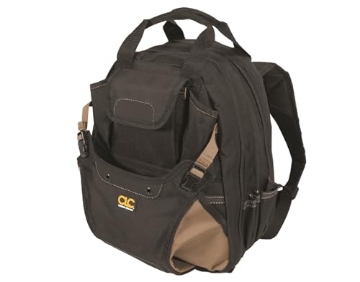 Picture of CLC 1134 CLC Work Gear 1134 Carpenter's Tool Backpack, 44 Pockets, Padded Back Support, Black (EA)