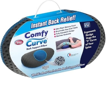 Picture of AS SEEN ON TV CCP-MC6 Spark Innovators Comfy Curve - Lumbar Back Support Pillow - Ergonomically Designed Adjustable Memory Foam With Supportive Center - As Seen on TV (EA)