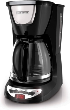 Picture of Black Rain Ordnance DCM100B BLACK+DECKER DCM100B 12-Cup Programmable Coffeemaker with Glass Carafe, Black, One Size (PK-2-EA)